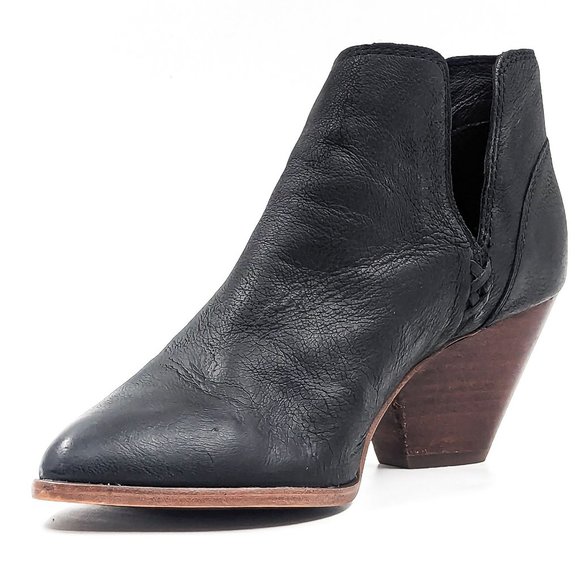 Frye Women Reina Cut Out Black Leather Western Cowboy Ankle Suede boots size 7 - Picture 3 of 12